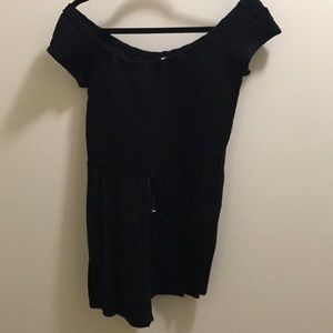 Black Off The Shoulder Romper